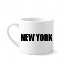 new york amecity name mini coffee mug white pottery cerac cup with handle 6oz 
