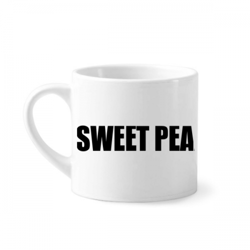 Sweet Pea Vegetable Name Foods Mini Coffee Mug White Pottery Cerac Cup With Handle 6oz 