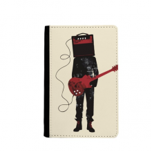 guitar music instruments man passport holder notecase burse wallet cover card purse