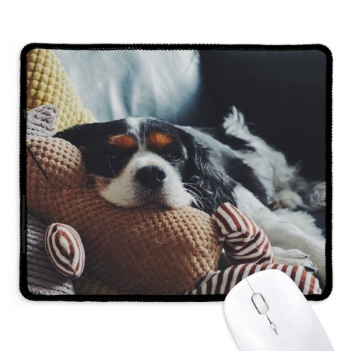 Lazy Dog Animal Sentimental Picture Mousepad Stitched Edge Mat Rubber Gang Pad