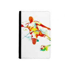 Football Players Kick  Football Soccer Passport Holder Notecase Burse Wallet Cover Card Purse