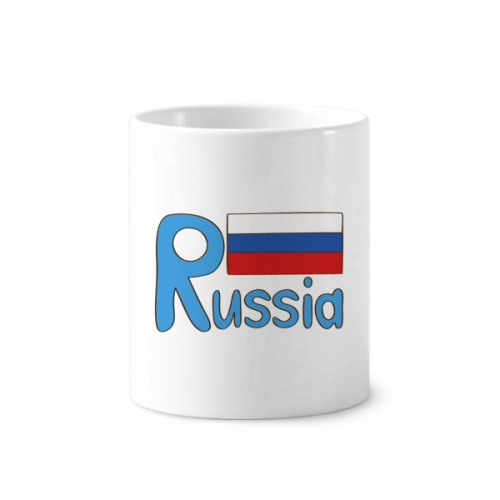 Russia National Flag Blue Pattern Toothbrush Pen Holder Mug Cerac Stand Pencil Cup