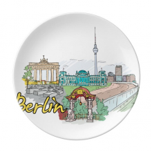 Germany Berlin Landmark Architecture Dessert Plate Decorative Porcelain 8 inch Dinner Home Germany Berlin Landmark Architecture Dessert Plate Decorative Porcelain 8 inch Dinner Home