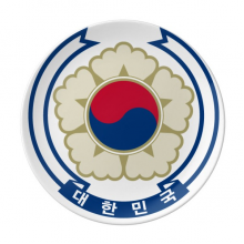 韩国国徽标志符号图案 陶瓷餐盘子8寸月光盘餐具家居礼物