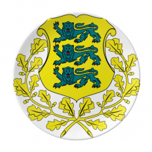 Estonia National Emblem Country Dessert Plate Decorative Porcelain 8 inch Dinner Home