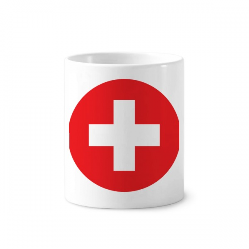 switzerland national flag euan symbol pattern toothbrush pen holder mug cerac stand pencil cup