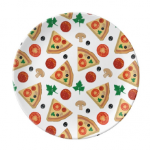 番茄蘑菇披萨图 陶瓷餐盘子8寸月光盘餐具家居礼物