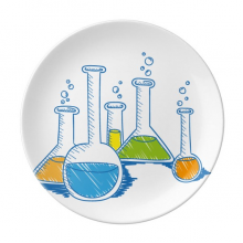 Test Tube Liquid Chestry Pattern Dessert Plate Decorative Porcelain 8 inch Dinner Home Test Tube Liquid Chestry Pattern Dessert Plate Decorative Porcelain 8 inch Dinner Home