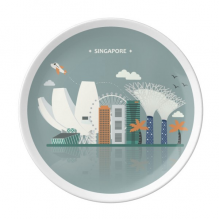 新加坡地标 陶瓷餐盘子8寸月光盘餐具家居礼物