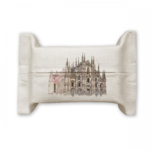 Milan Cathedral in Milan Italy  Tissue Paper Cover Holder Cotton Linen Bag