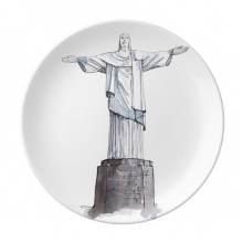  the Redeemer in Brazil Dessert Plate Decorative Porcelain 8 inch Dinner Home