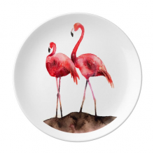 Flango couple Red Love Dessert Plate Decorative Porcelain 8 inch Dinner Home