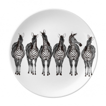 Different Action Pinto Animal Dessert Plate Decorative Porcelain 8 inch Dinner Home