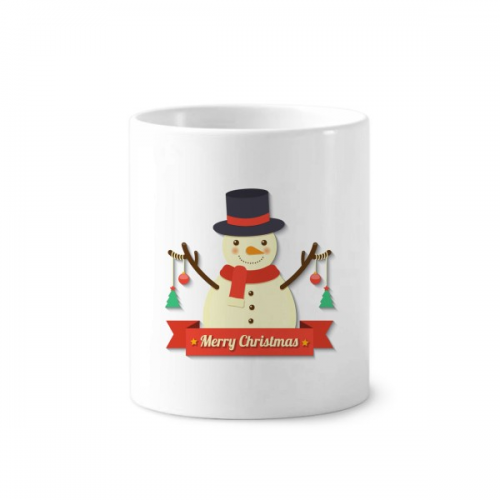 Merry mas Snowman Cartoon Illustration Toothbrush Pen Holder Mug Cerac Stand Pencil Cup