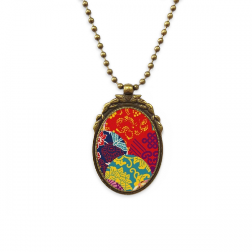 flowers  chinese knot  pattern japanese style antique necklvintage bead pendant keychain