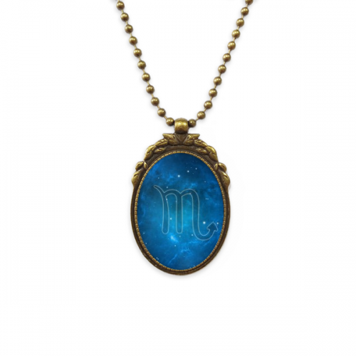 starry night scorpio zodiac constellation antique necklvintage bead pendant keychain