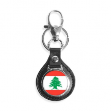 lebanon national flag asia country key link chain  keyholder finder hook metal