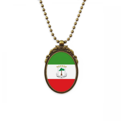 equatorial guinea national flag afcountry antique necklvintage bead pendant keychain