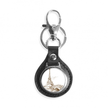 the eiffel tower paris france key link chain  keyholder finder hook metal