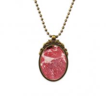 red steak raw meat food texture antique necklvintage bead pendant keychain