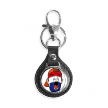 netherlands flag  makeup head screang cap key link chain  keyholder finder hook metal