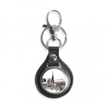 notre-dame de in paris france key link chain  keyholder finder hook metal