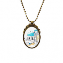 imerovigli village in santorini greece antique necklvintage bead pendant keychain imerovigli village in santorini greece antique necklvintage bead pendant keychain