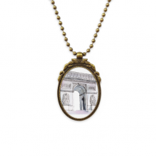 arc de triomph in paris france antique necklvintage bead pendant keychain