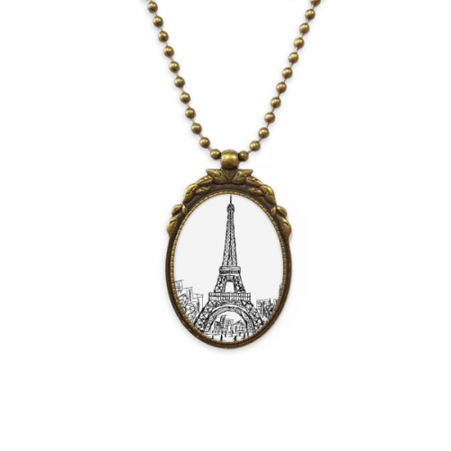 eiffel tower square france paris antique necklvintage bead pendant keychain