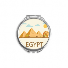 Ancient Egypt Pyrad Sphinx Pattern Hand Compact Mirror Round Portable Pocket Glass