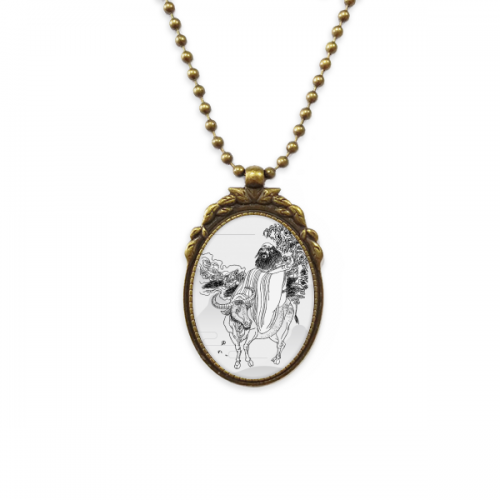 dao  china lao tzu antique necklvintage bead pendant keychain