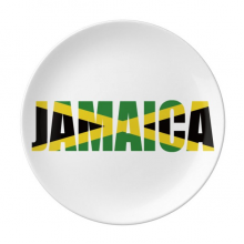 Jamaica Country Flag Name Dessert Plate Decorative Porcelain 8 inch Dinner Home