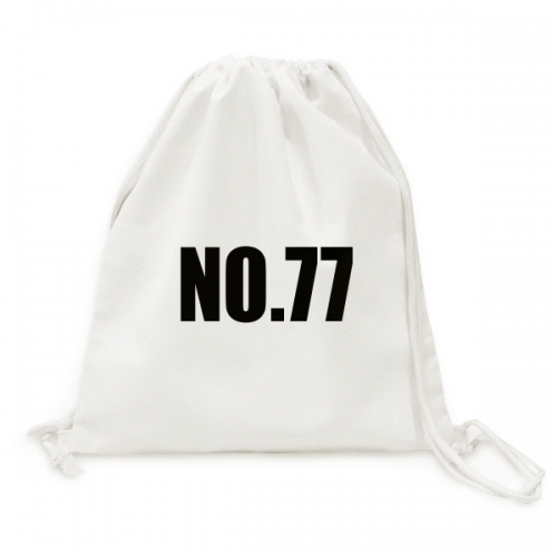 lucky no.77 number name canvas drawst backpack travel shopping bags