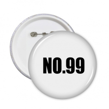Lucky No.99 Number Name Round Pins Badge Button Clothing Decoration 5pcs 