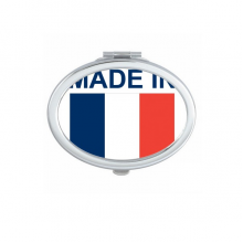 法国国旗国家制造 椭圆形化妆小镜子便携迷你双面镜礼物