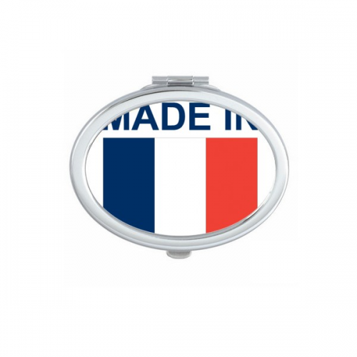 法国国旗国家制造 椭圆形化妆小镜子便携迷你双面镜礼物