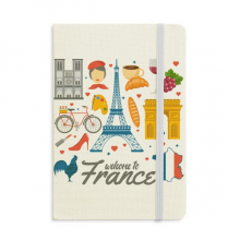 National Flag Architecture France Notebook Official Fabric Hard Cover Classic Journal Diary