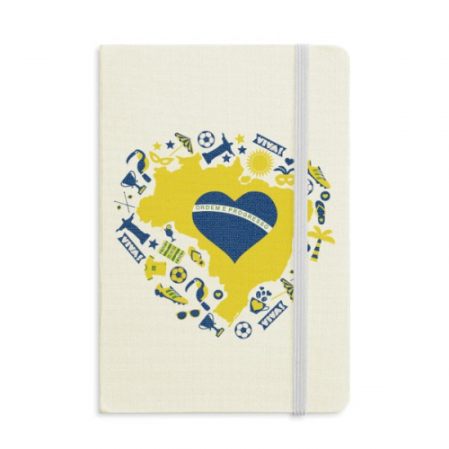 Shaped orderm brazil maps notebook official fabric hard cover classic journal diary