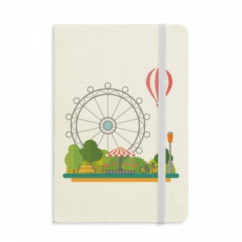 Ferris Wheel Balloon Amusement Park Notebook Official Fabric Hard Cover Classic Journal Diary