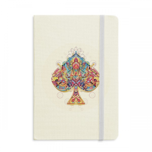 Spade Playing Cards Geometric Pattern Notebook Official Fabric Hard Cover Classic Journal Diary