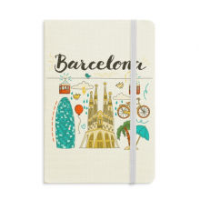 Barcelona Spanish Sagrada Falia Notebook Official Fabric Hard Cover Classic Journal Diary