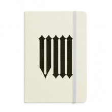 roman numerals eight in black  notebook official fabric hard cover classic journal diary