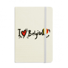 I Love Belgium Word Flag Love Heart Illustration Notebook Official Fabric Hard Cover Classic Journal Diary