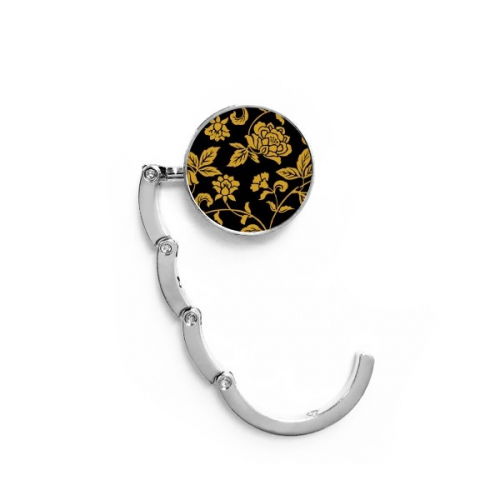 Chinese Style Asia Peony Pattern Table Hook Decorative Clasp Extension Foldable  Hanger
