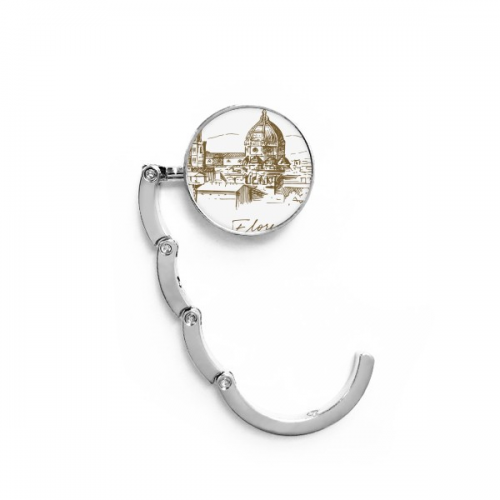 Florence Cathedral Italy Pattern Table Hook Decorative Clasp Extension Foldable  Hanger