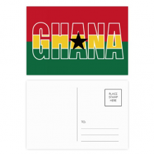 加纳国旗英文名 明信片卡片祝福生日卡20张