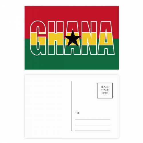 加纳国旗英文名 明信片卡片祝福生日卡20张 加纳国旗英文名 明信片卡片祝福生日卡20张