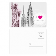 I Love New York America Country City Postcard Set Birthday Mailing Thanks Greeting Card