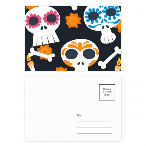 bs l flower mexico culture illustration postcard set birthday mailing thanks greeting card