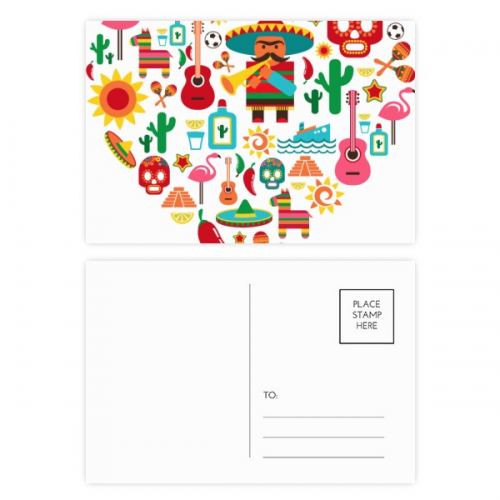 Sombrero Suger l Mexico Mexican Flango Postcard Set Birthday Mailing Thanks Greeting Card